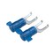 Panduit Fork Terminal, #8 Stud Size, 14 AWG, 600 V, Nylon Insulated, Blue, Crimp Termination Only, 3000 PK PN14-8FF-3K - alternate 2
